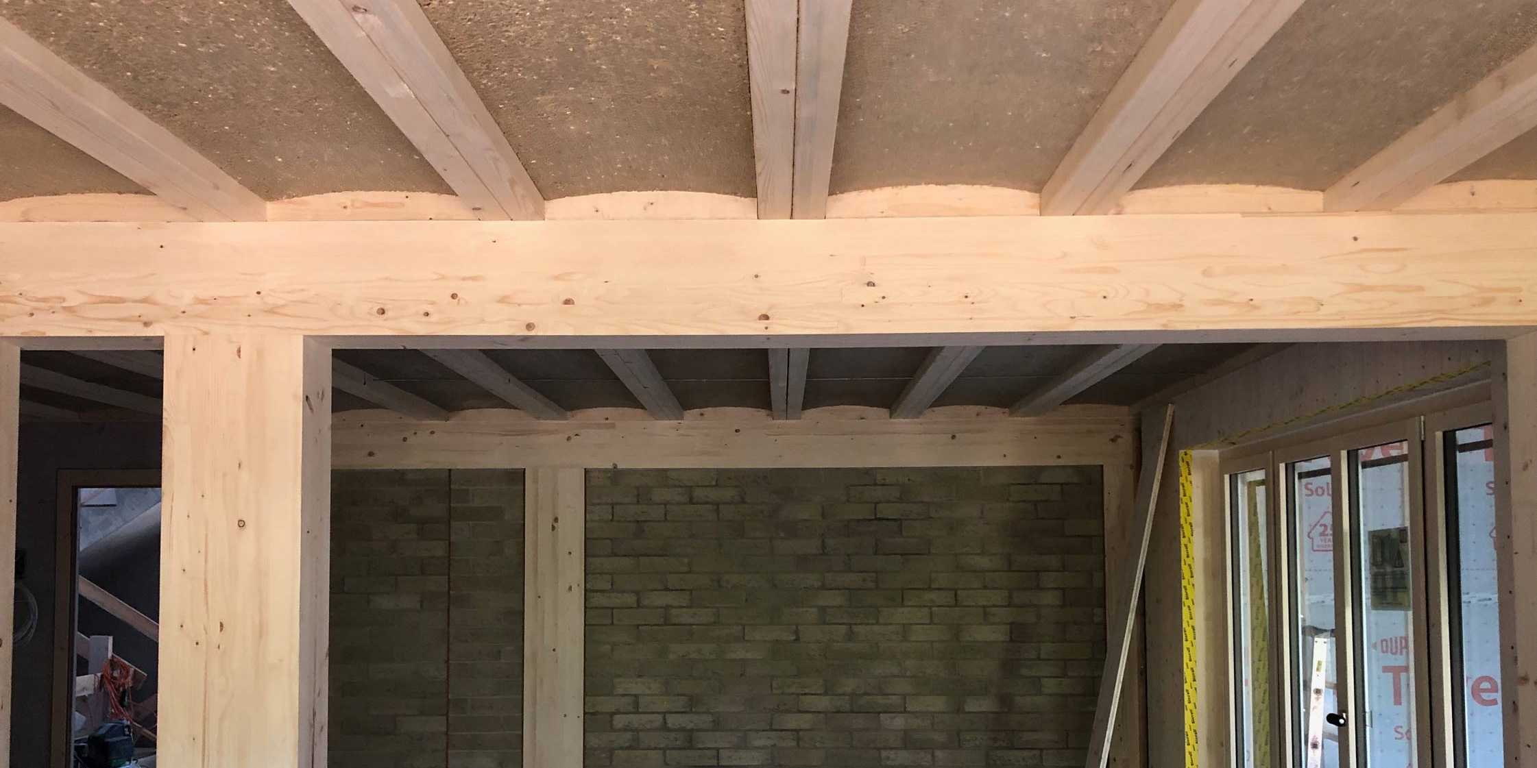 Shed with clay and wood